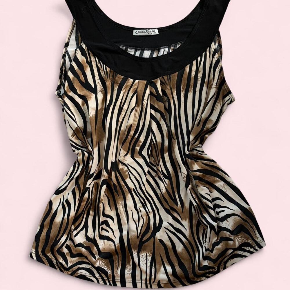 Claudia Richard y2K Animal Print Tank - Size: L/XL